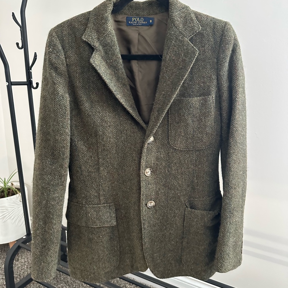Ralph Lauren Brown Tweed Blazer
